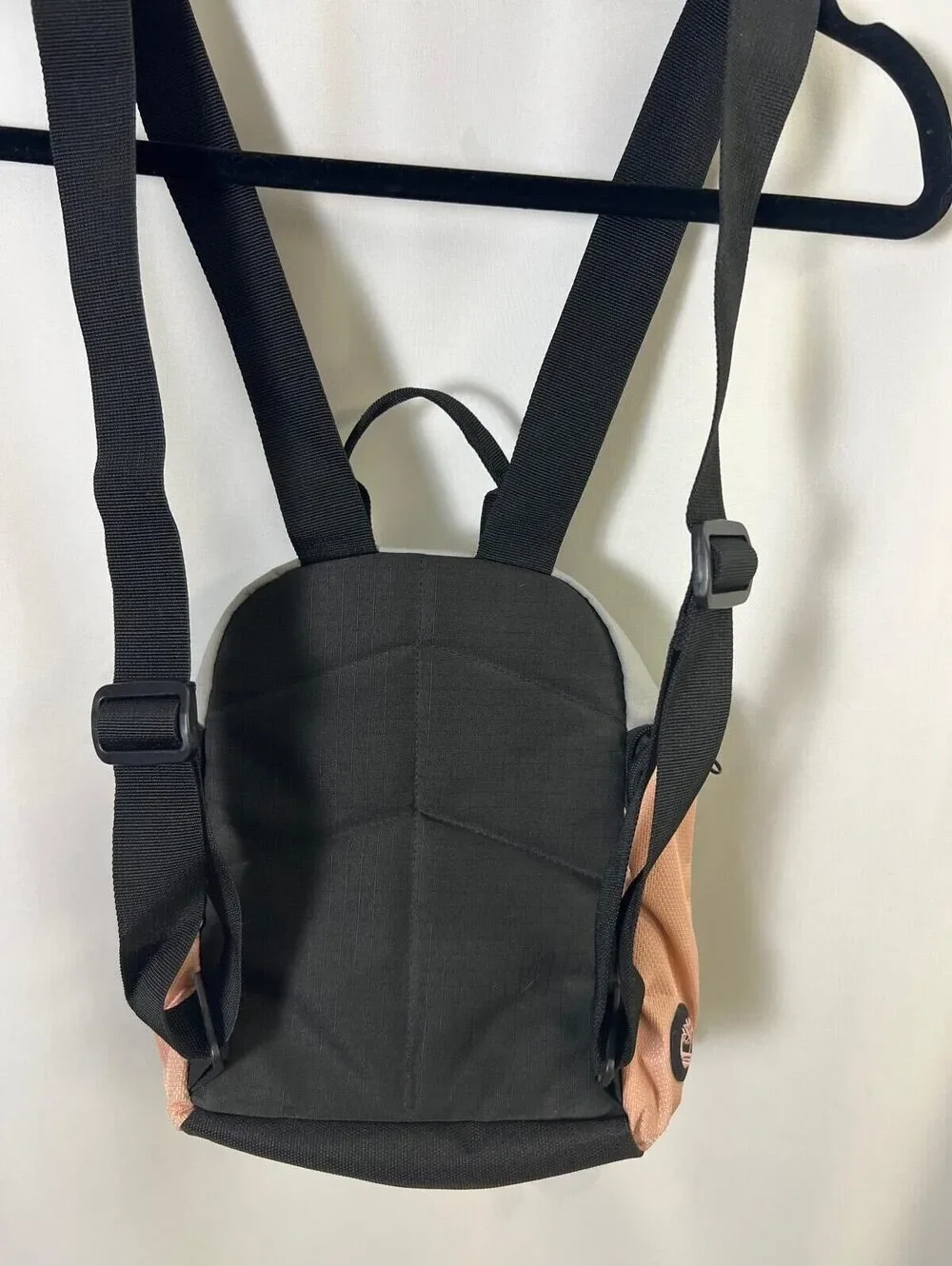 Timberland Mini Backpack Pink Gray Adjustable Straps Casual